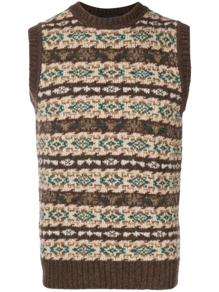Lardini Patterned Sleeveless Jumper - Neutrals