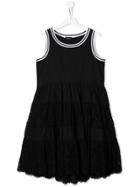 Monnalisa Teen Lace Panelled Dress - Black