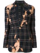 R13 Fitted Printed Blazer - Blue