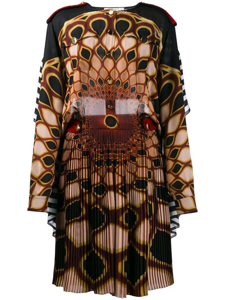 Givenchy 'kaleido Eye' Printed Dress, Women's, Size: 36, Black, Silk/viscose/wool
