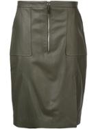 Altuzarra Exposed Zipper Fitted Skirt - Green