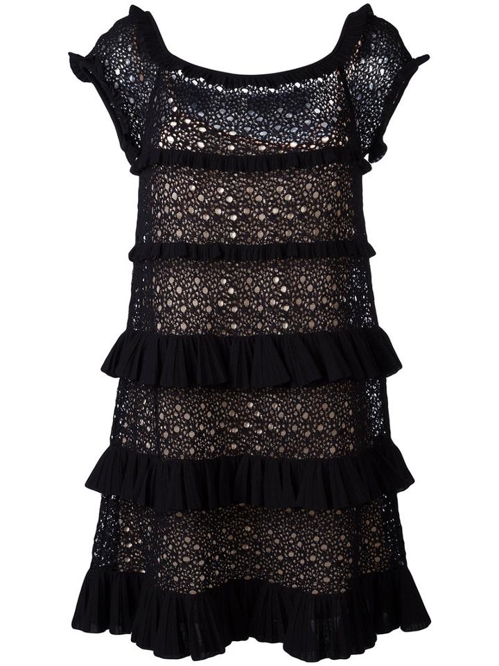 Antonino Valenti Genziana Dress, Women's, Size: 40, Black, Cotton/nylon/polyester