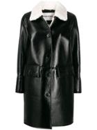 Stand Studio Gaia Faux-fur Collar Coat - Black