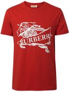 Burberry Collage Logo Print Cotton T-shirt - Red