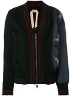 No21 Embellished Bomber Jacket - Black