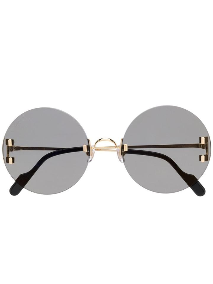 Cartier Oversized Round Sunglasses - Black
