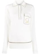 Loewe Embroidered Initial Polo Top - White