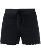 Red Valentino - Knitted Shorts - Women - Cotton - Xs, Blue, Cotton
