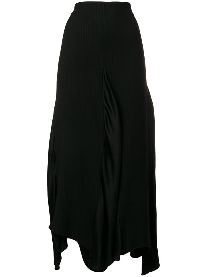 Romeo Gigli Vintage Draped Midi Skirt - Black