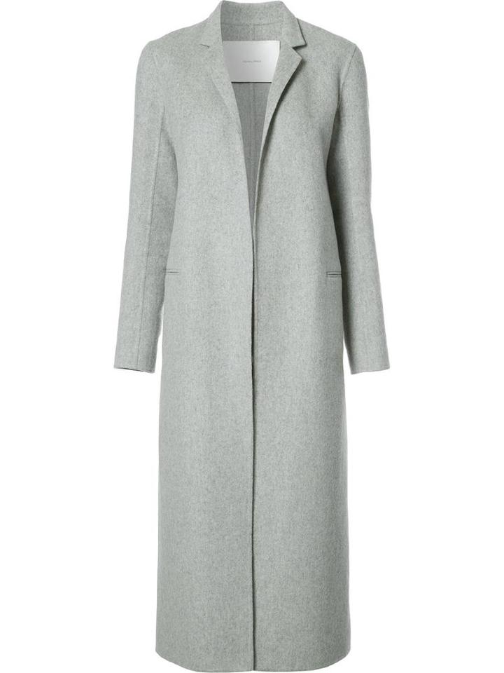 Adam Lippes Long Cashmere Coat, Women's, Size: 6, Grey, Cashmere