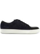 Lanvin Toe Cap Sneakers, Men's, Size: 9, Blue, Calf Leather/lamb Skin/rubber