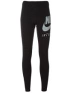 Nike Nike International Graphic Print Leggings, Women's, Size: Medium, Black, Cotton/polyester/spandex/elastane