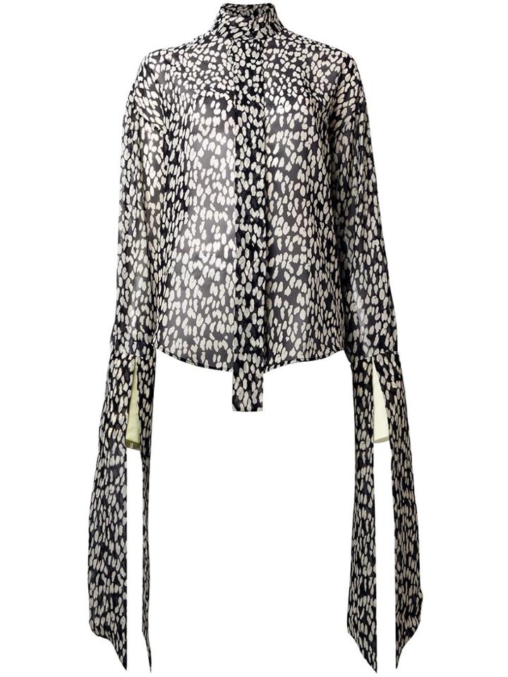 Petar Petrov Leopard Print Blouse - Black