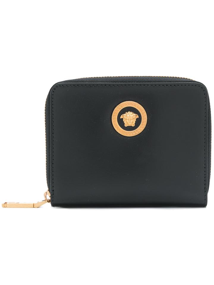 Versace Medusa Zipped Wallet - Black