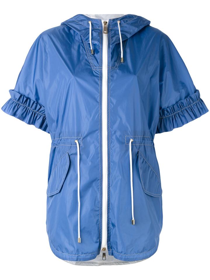 Fay Short-sleeve Hooded Coat - Blue