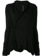 Rick Owens Lilies - Crossed Fastening Cardigan - Women - Cotton/polyamide/viscose - 42, Women's, Black, Cotton/polyamide/viscose