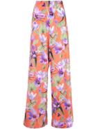 Alice+olivia Printed Palazzo Trousers - Orange