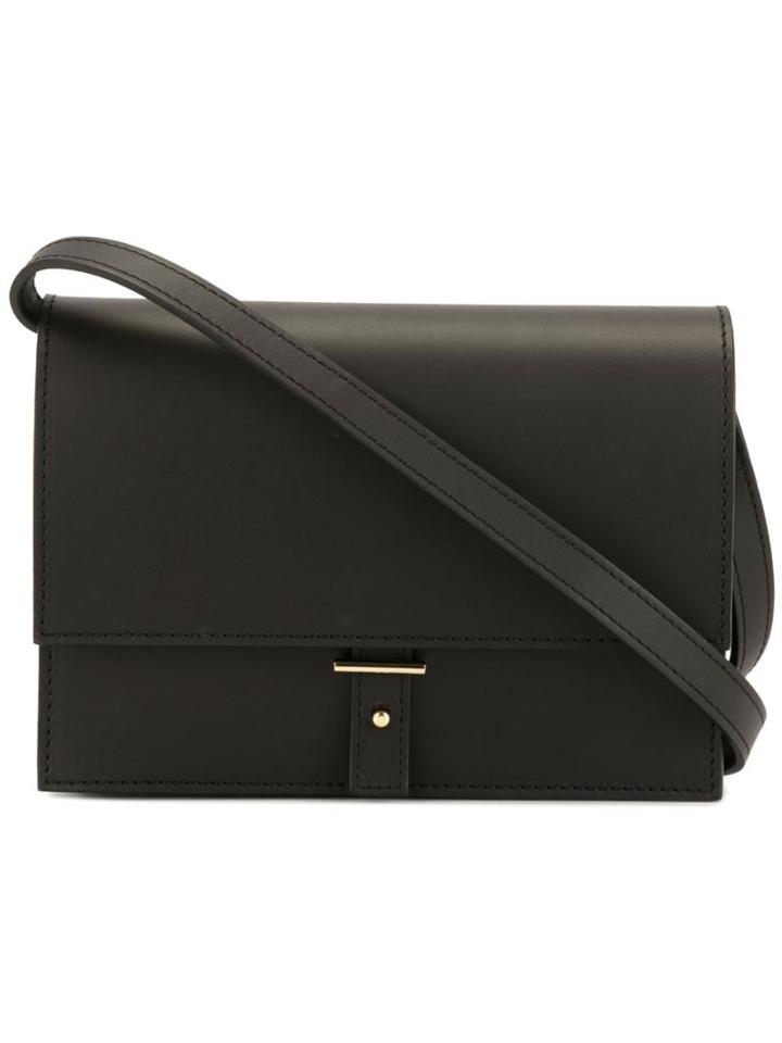 Pb 0110 Flap Small Crossbody Bag, Women's, Black, Buffalo Leather/leather