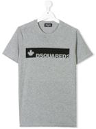 Dsquared2 Kids Teen Logo Printed T-shirt - Grey