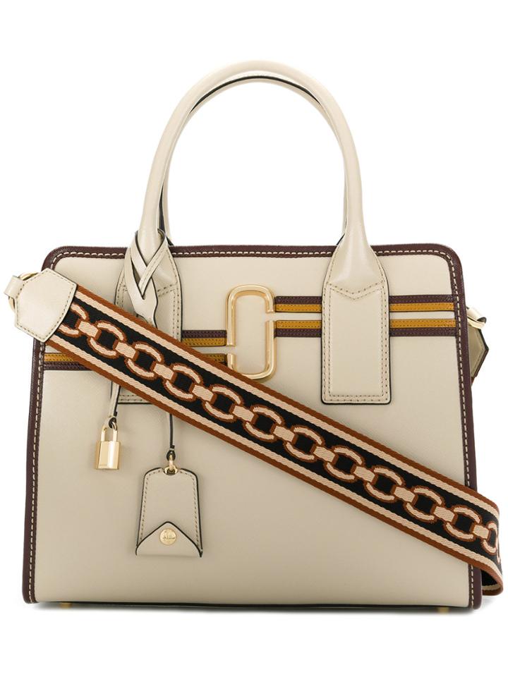 Marc Jacobs Striped Big Shot Tote - Nude & Neutrals