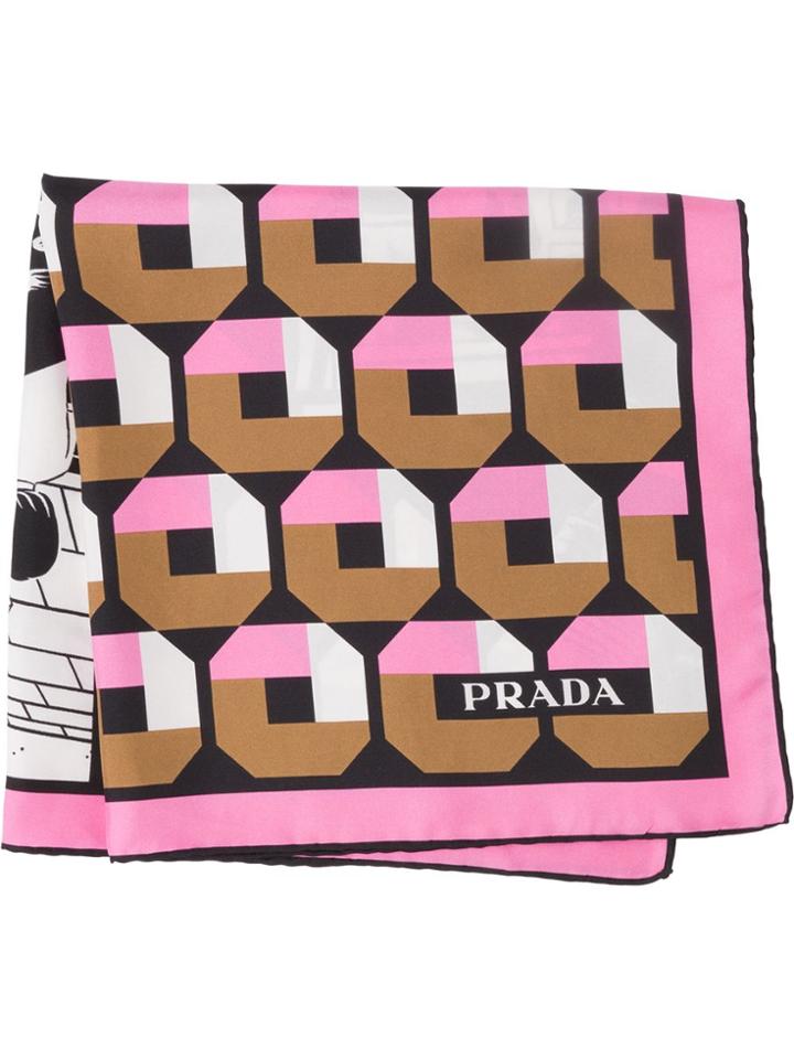 Prada Double Match 55 Foulard - Black