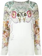 Etro Printed Crew-neck Jumper, Women's, Size: 42, Spandex/elastane/viscose