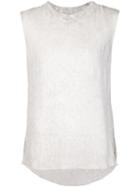 Raquel Allegra Sleeveless T-shirt, Women's, Size: 1, Grey, Rayon/silk