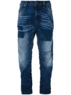 Diesel Cropped Jeans, Women's, Size: 29/32, Blue, Cotton/lyocell/spandex/elastane