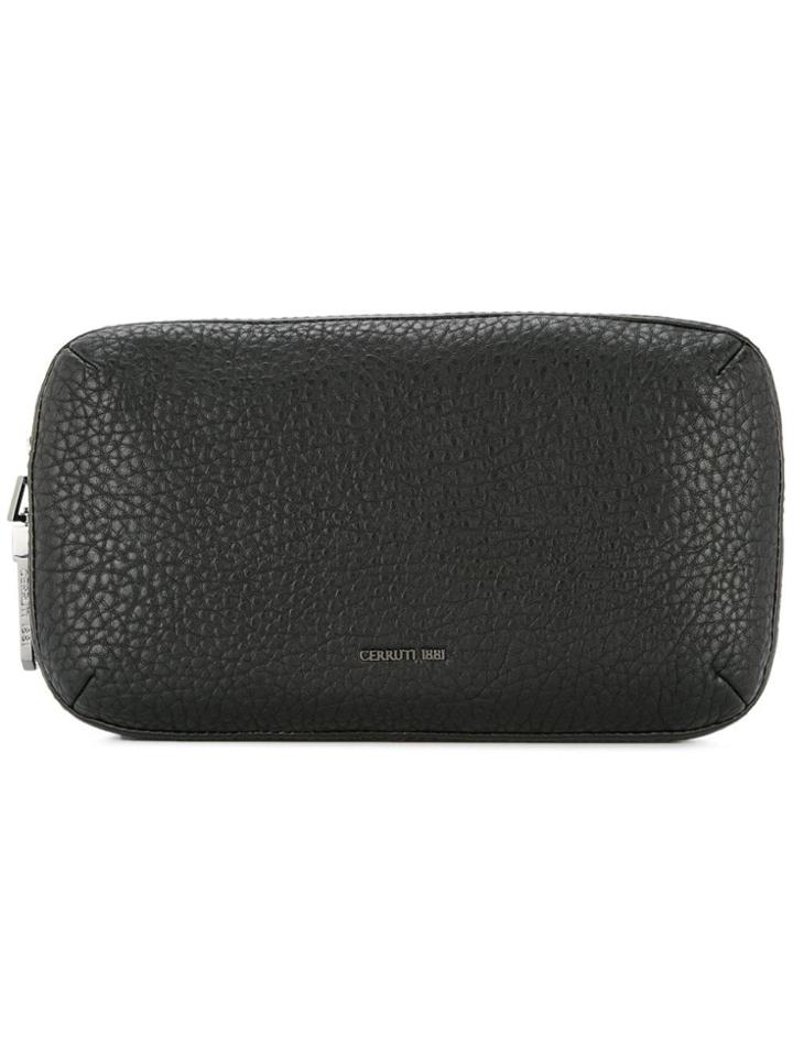 Cerruti 1881 Double Zip Clutch Bag - Black