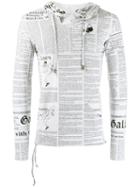 John Galliano Pre-owned Printed Slim Hoodie - White
