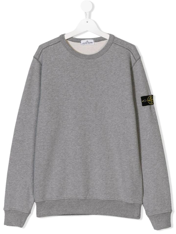 Stone Island Junior Teen Round Neck Sweatshirt - Grey