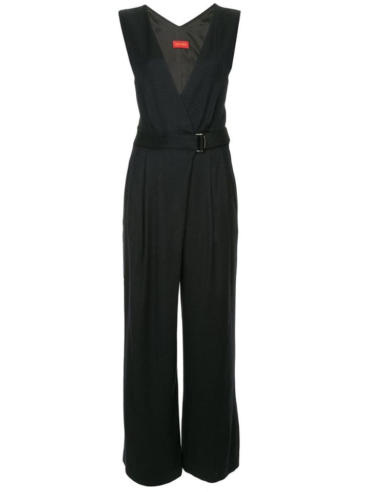 Des Prés V-neck Wide Leg Jumpsuit - Black