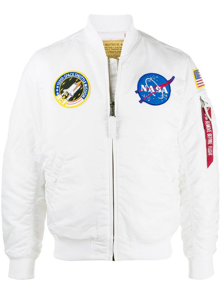 Alpha Industries Nasa Ma-1 Bomber Jacket - White