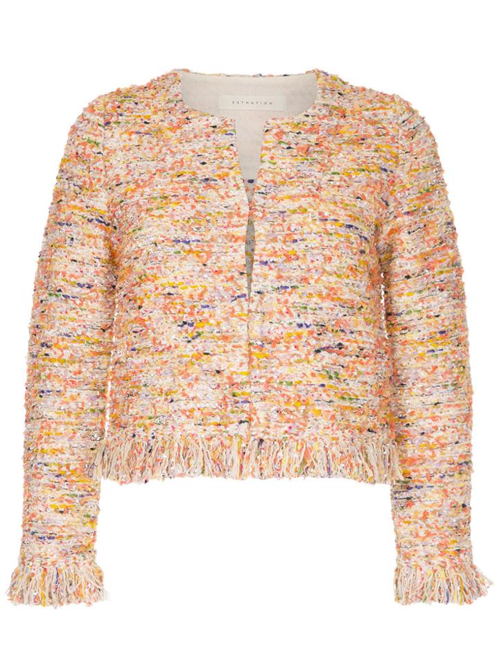 Estnation Embroidered Cardi-jacket - Yellow & Orange