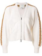 3.1 Phillip Lim Contrast-sleeve Cardigan - White