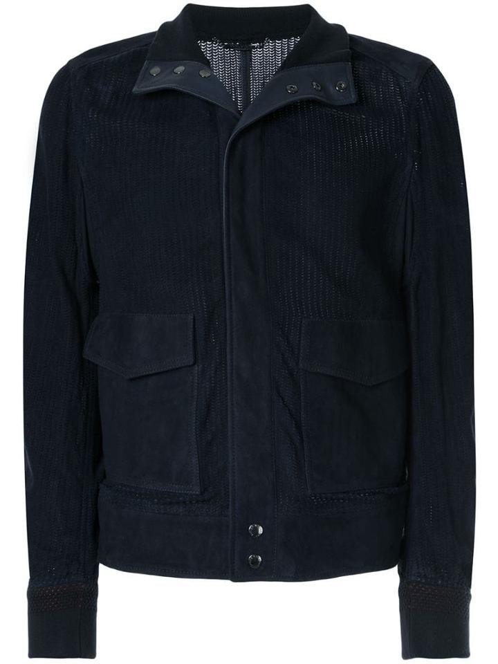 Dolce & Gabbana Perforated Detail Blouson - Blue