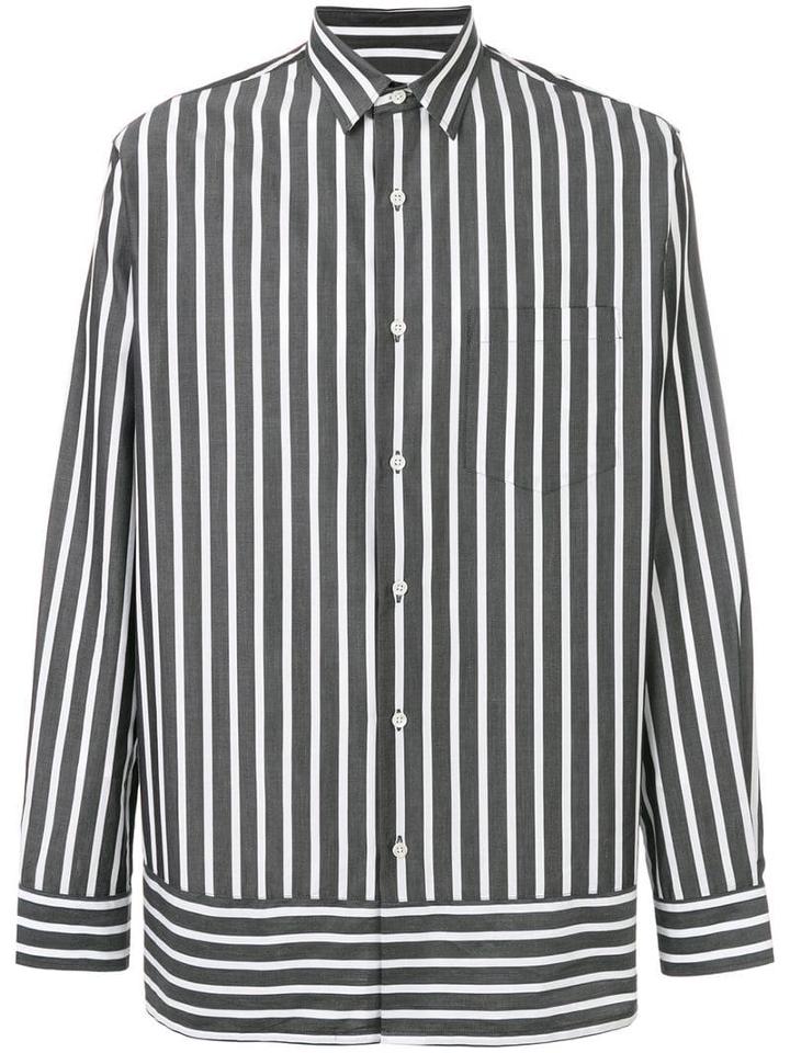 Ami Paris Striped Summer Fit Shirt - Black
