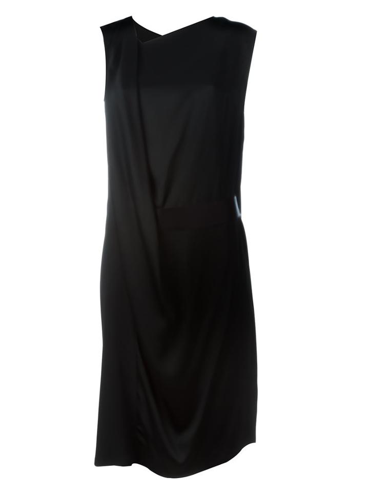 Ann Demeulemeester 'harper' Draped Dress, Women's, Size: 36, Black, Acetate/rayon/spandex/elastane
