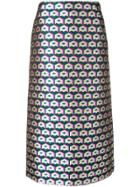 La Doublej Lurex Pencil Skirt - Green