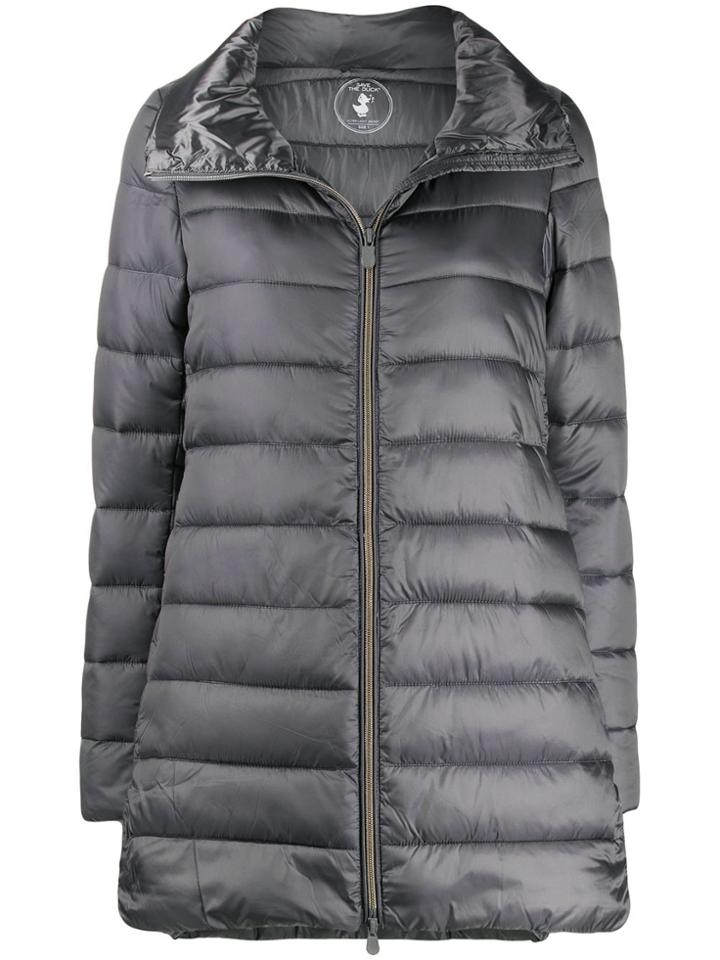Save The Duck Iris9 Long Padded Jacket - Grey