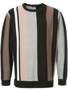 Guild Prime Striped Colour-block Sweater - Black