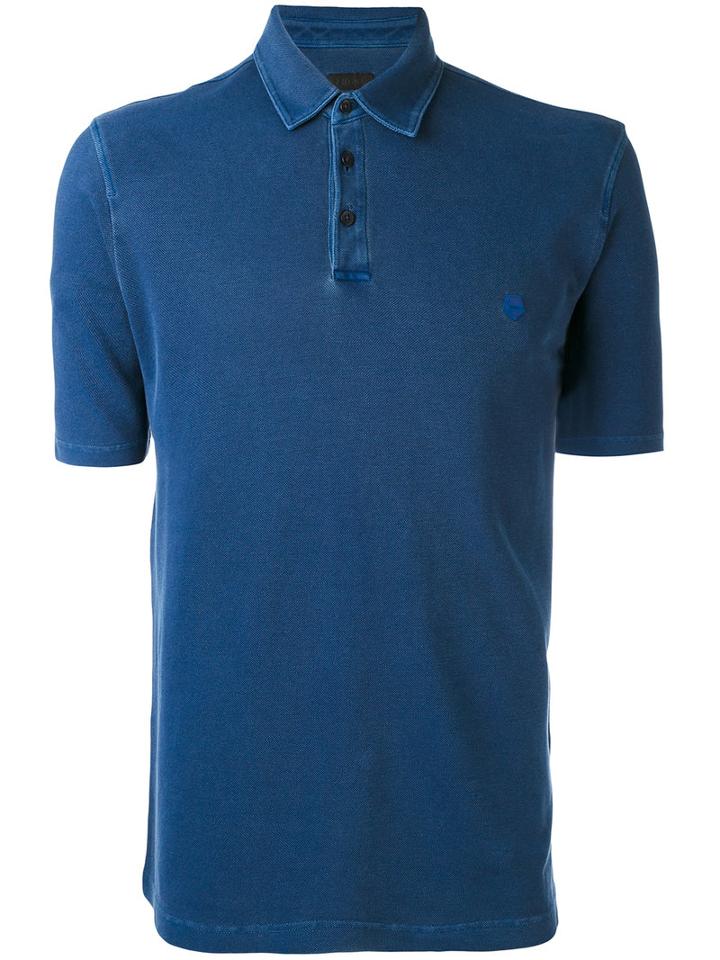 Z Zegna - Logo Plaque Polo Shirt - Men - Cotton - L, Blue, Cotton