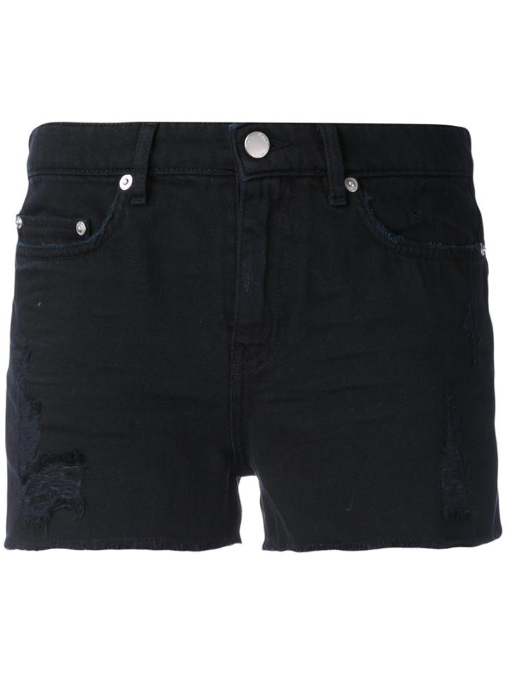 Blk Dnm - Ripped Denim Shorts - Women - Cotton - 29, Black, Cotton