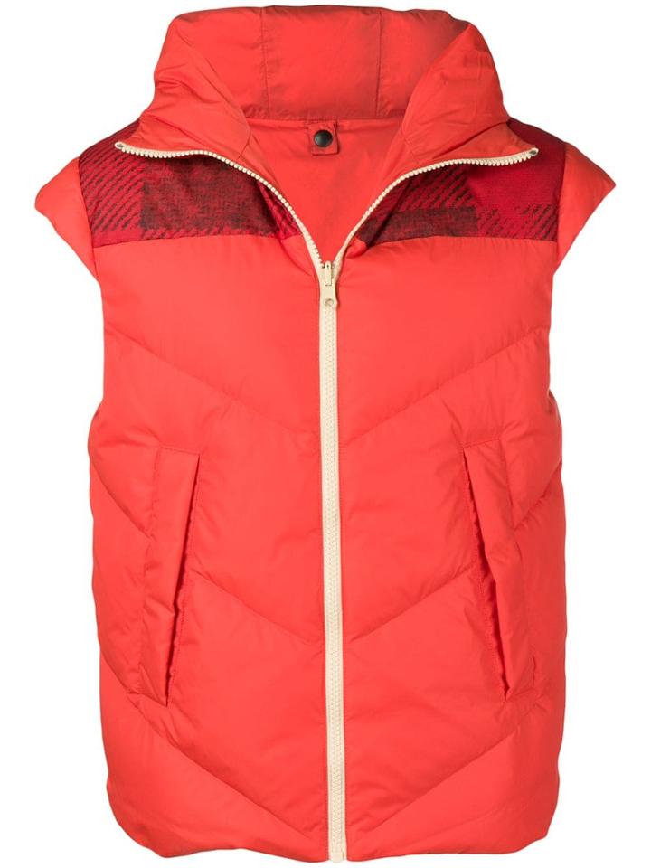 Woolrich Padded Hooded Gilet - Orange