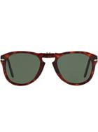 Persol Folding Round-frame Sunglasses - Brown