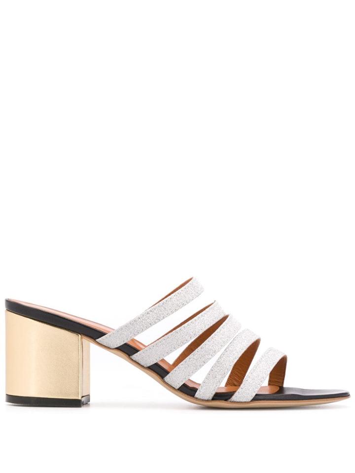 Via Roma 15 Strappy Heeled Sandals - Gold