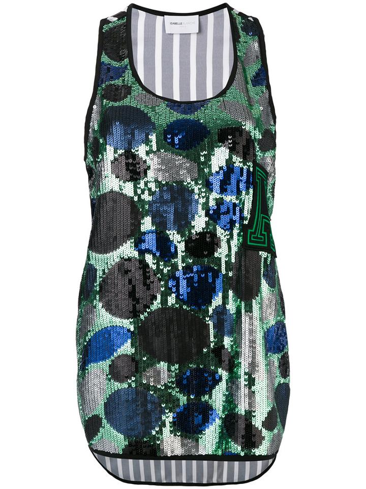 Isabelle Blanche - Spot Sequin Vest Top - Women - Polyester - M, Black, Polyester