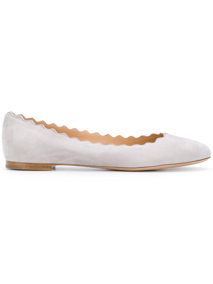 Chloé Lauren Ballerinas - Grey