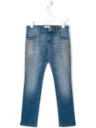 Young Versace Medusa Studded Jeans, Girl's, Size: 11 Yrs, Blue