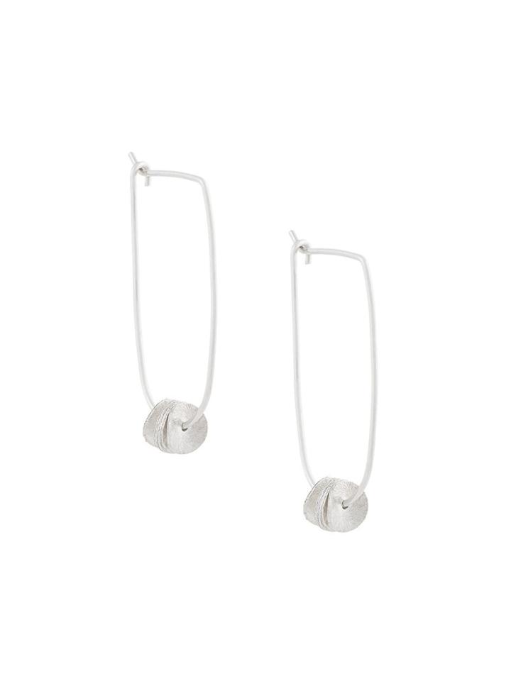 Petite Grand Wildflower Hoop Earrings - Metallic